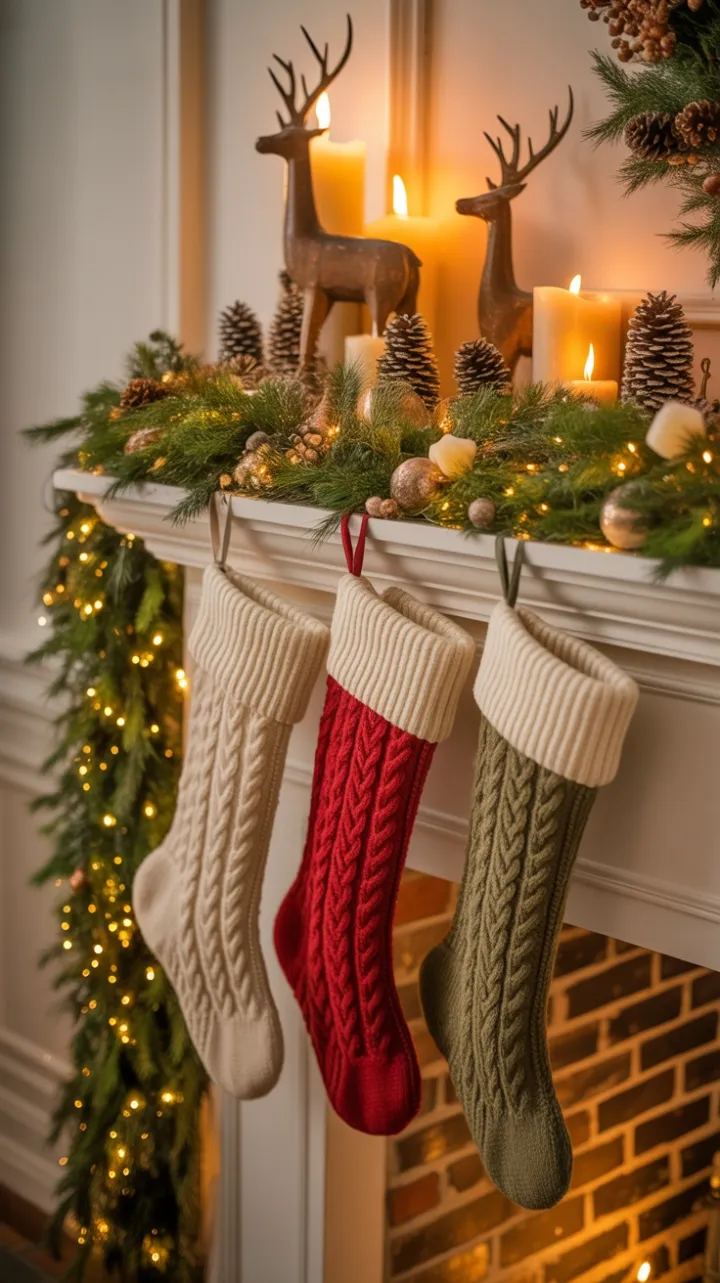 Heirloom Hearth Cozy Mantel in Golden Light
