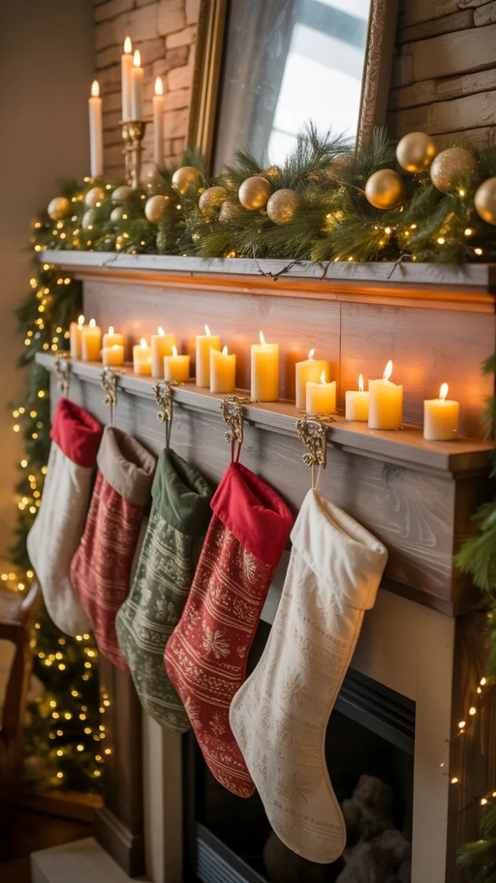 Reclaimed Mantel Timeless Holiday Glow