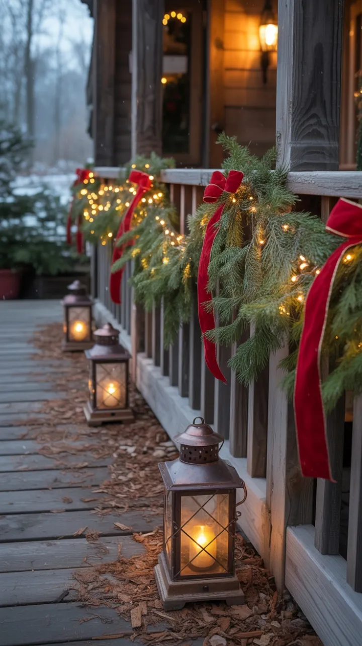 Lantern-Lit Welcome in Velvet and Pine