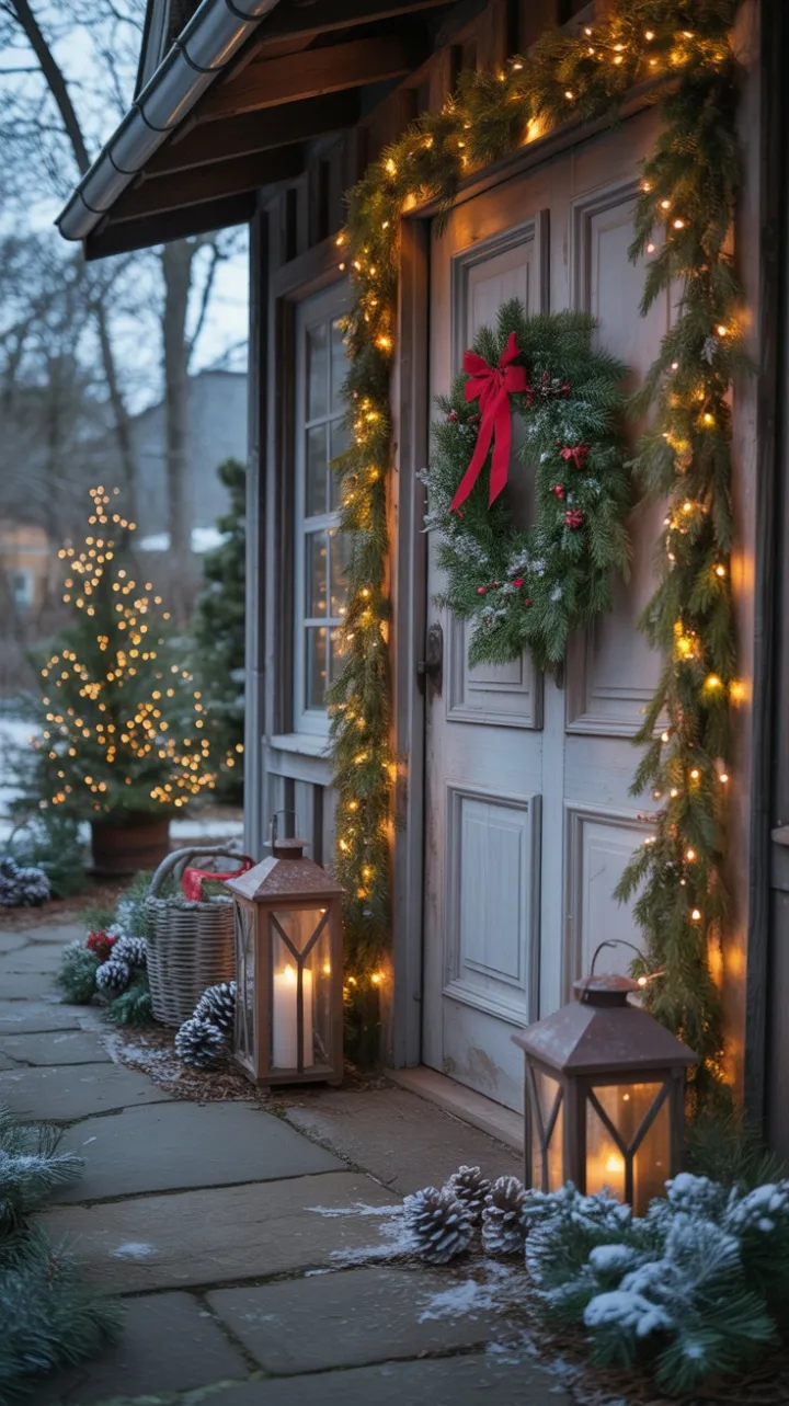 Dusk-Kissed Evergreen Welcome