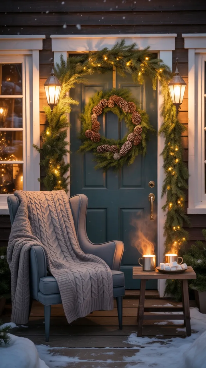 Hearthside Haven — Rustic Christmas Porch