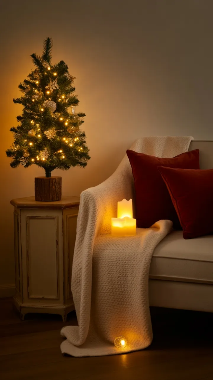 Cozy Vintage Holiday Nook Wrapped in Warmth