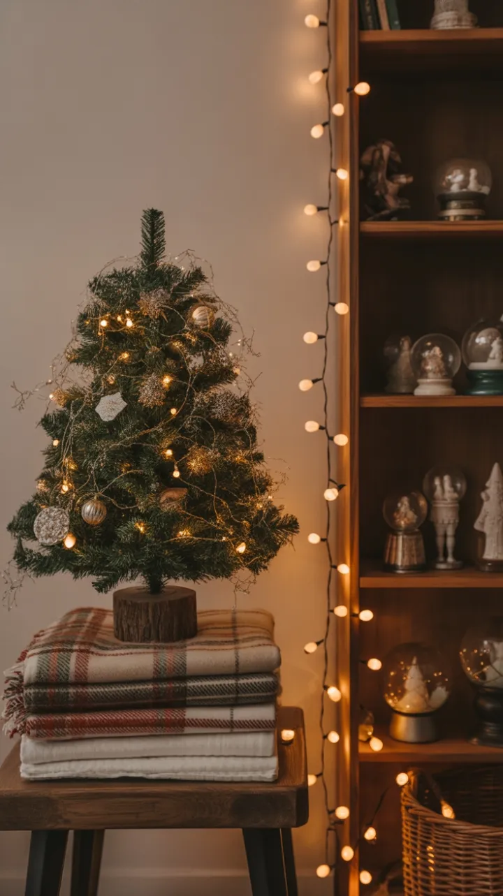 A Vintage Glow in a Cozy Holiday Nook