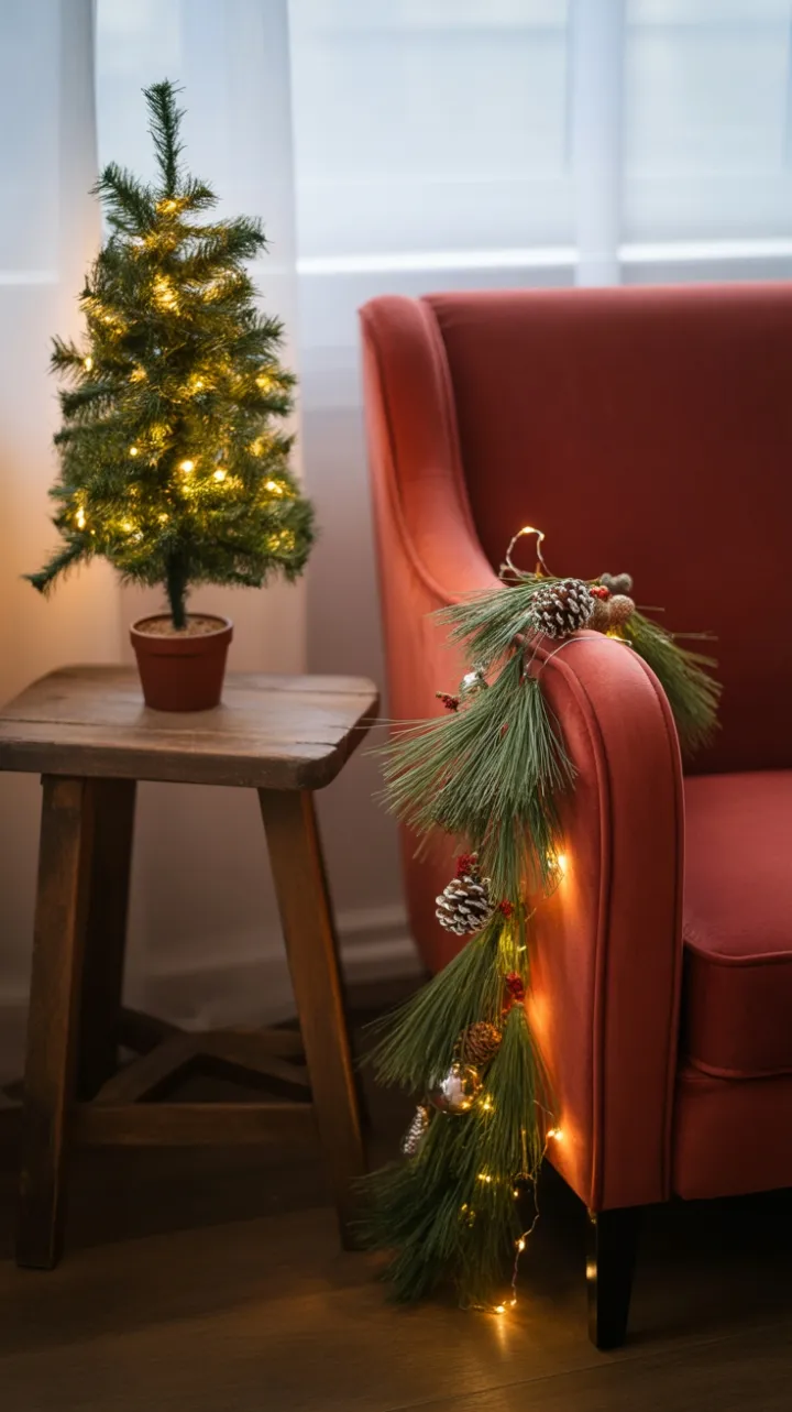 Velvet and Pine Cozy City Christmas Corner