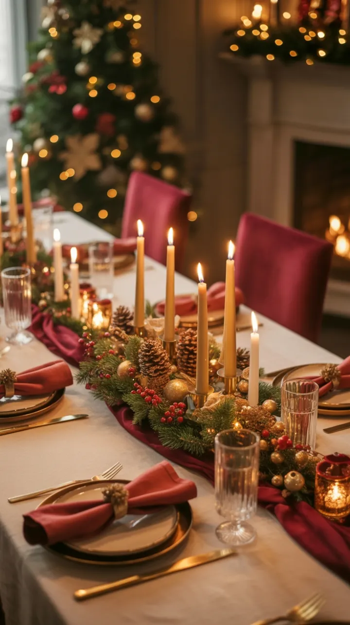 Burgundy Velvet and Candlelit Cheer
