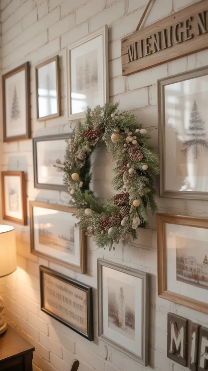 Hearthside Gallery Wall of Cozy Christmas Charm