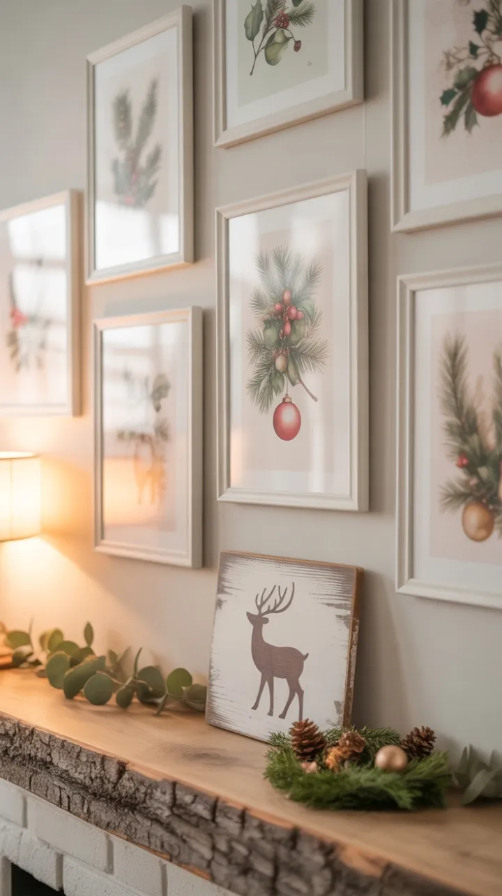 Linen-Lit Holiday Gallery Wall