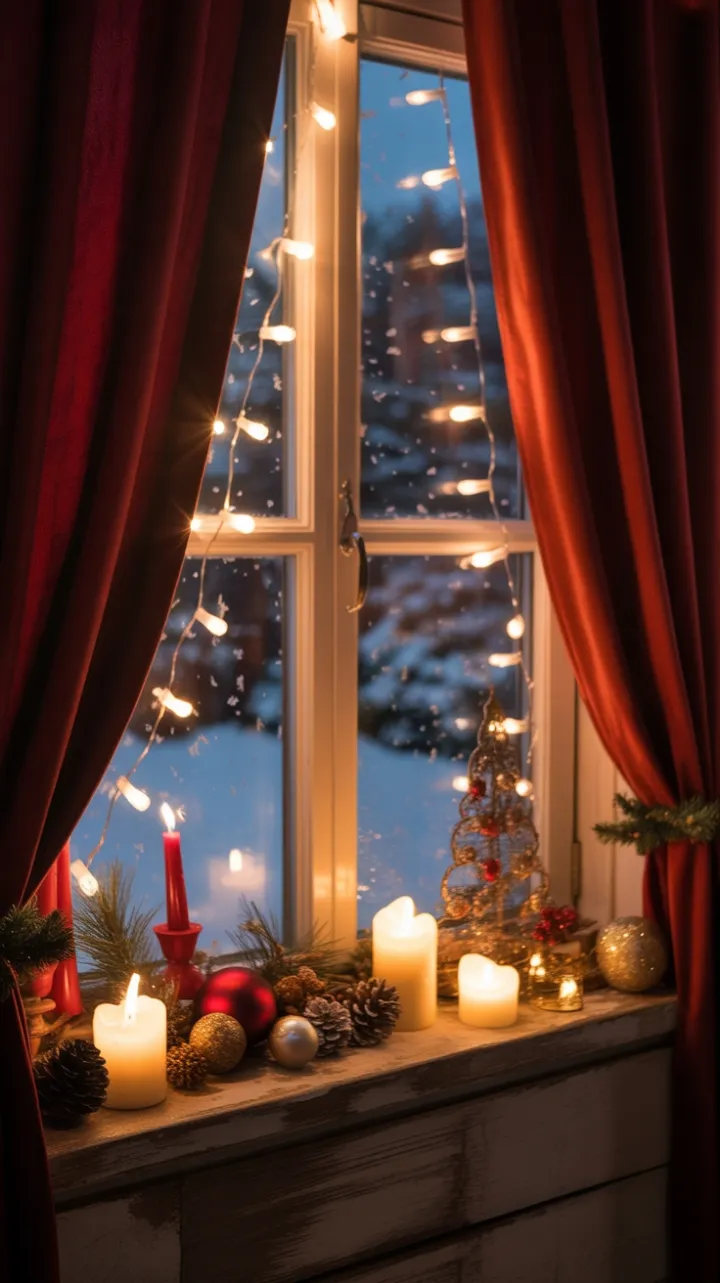 Velvet Glow of a Snowy Christmas Evening