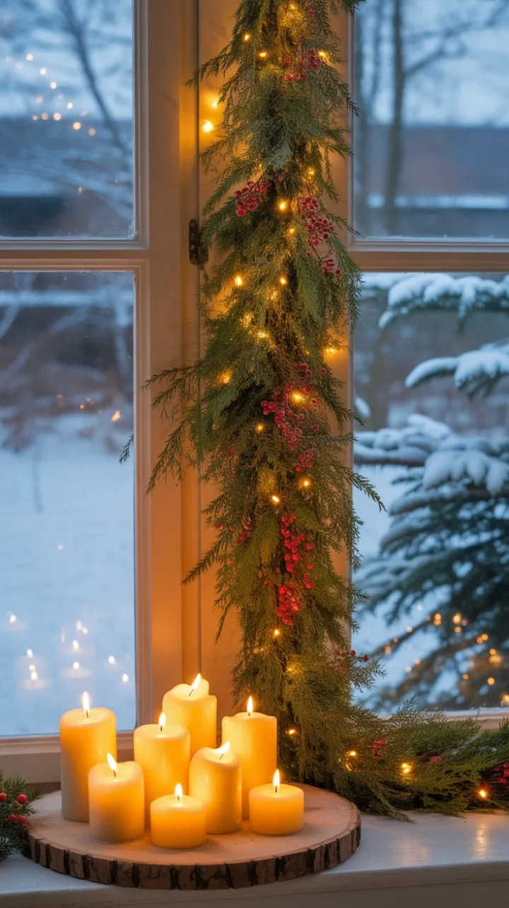 Evergreen Glow at the Bay Window