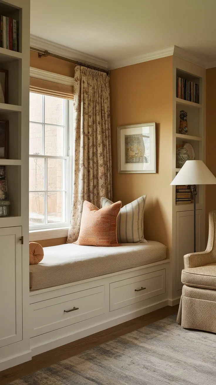 Maximize your space with this ingenious den bedroom design!  A built-in bed for small bedrooms, cleverly built around the window, offers ample storage beneath. This built-in single bed with storage is the perfect solution for a small built-in bedroom, showcasing compact bedroom ideas and space-saving built-in bed ideas. The built-in furniture bedroom creates a cozy and functional retreat.