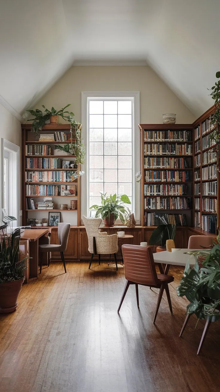 Where home library design meets dining room functionality. This dining room library combo offers the perfect blend of comfort and inspiration.
