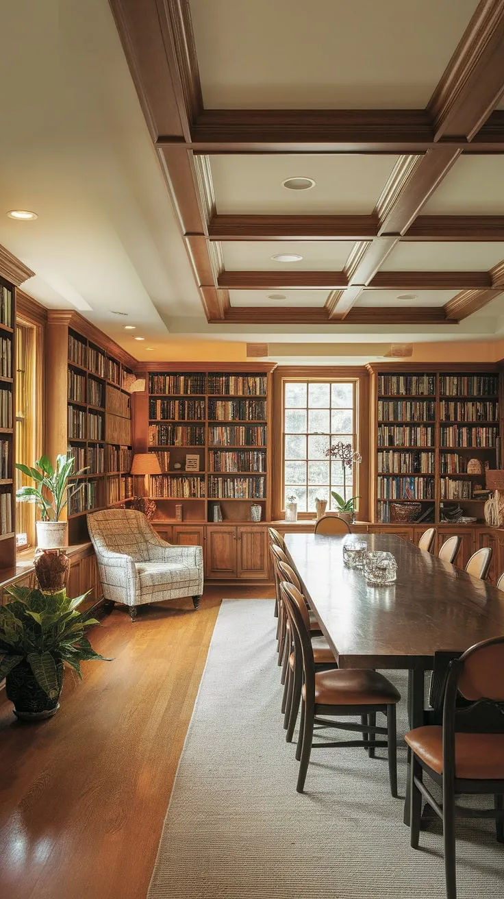 Where culinary creations meet literary escapes. This dining room library combo is the perfect blend of home library design and everyday living.