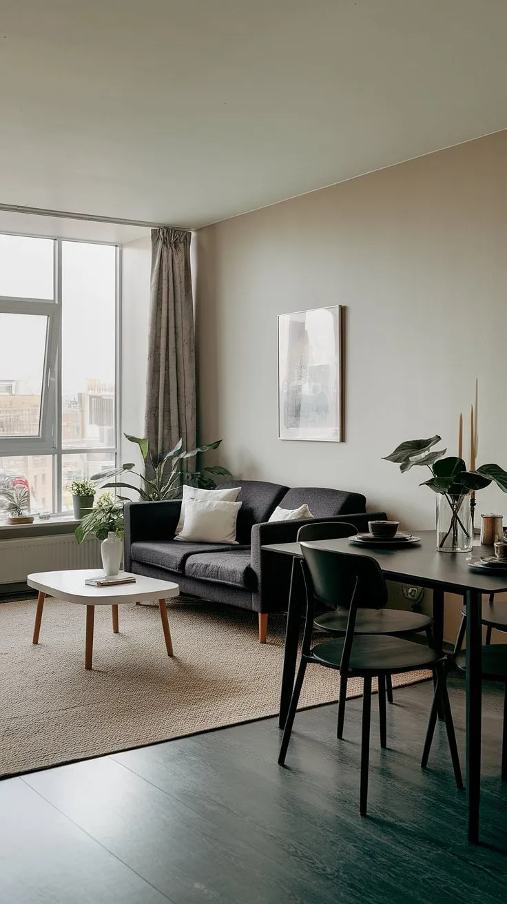 Maximize space and style with this stunning dining and sitting room combo. A clever living room dining room combo design, ideal for a dining room remodel or anyone seeking a functional yet chic living room layout.
