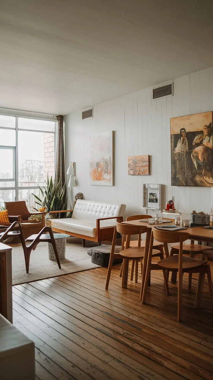 Effortless elegance in this dining sitting room combo. The perfect blend of formal living room sophistication and practical dining room layout.