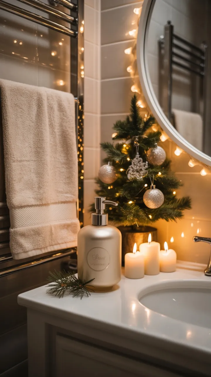 Twinkling Luxe Holiday Bathroom Retreat