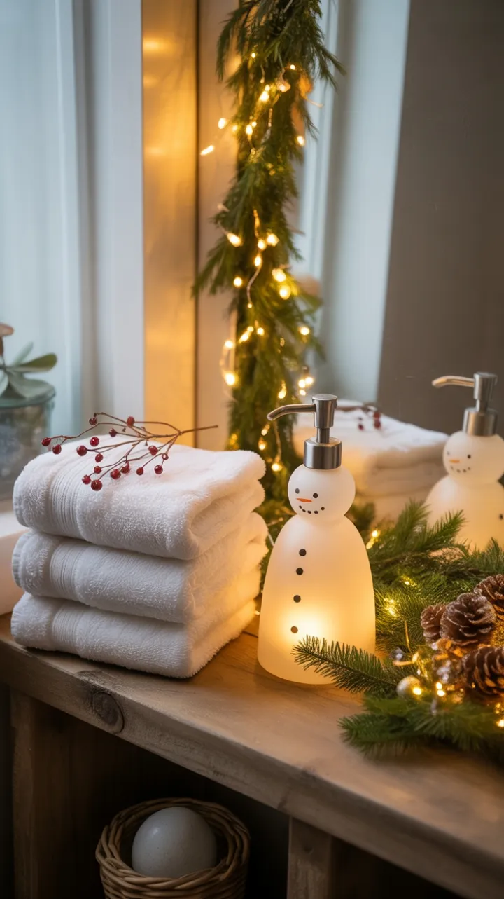 Cozy Christmas Bathroom Retreat