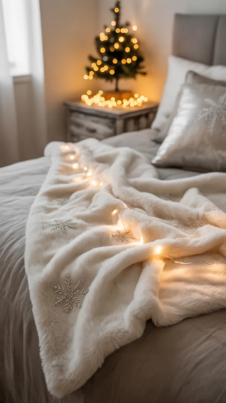 Snowflake-Soft Christmas – A Cozy DIY Bedroom Retreat