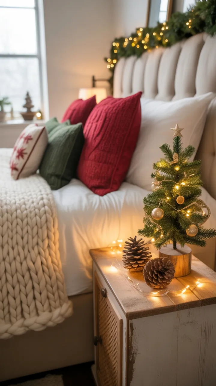 Handcrafted Holiday Haven in a Cozy Christmas Bedroom