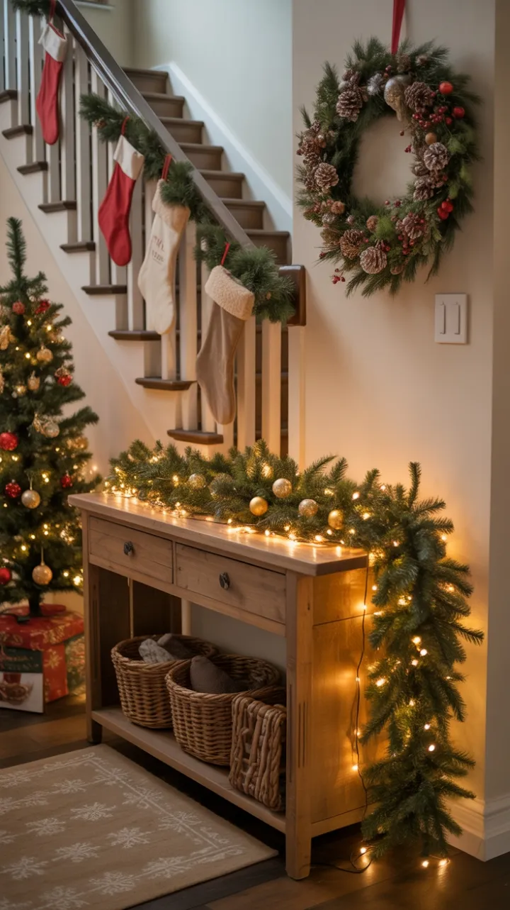 Step Inside a Cozy Rustic Christmas Welcome