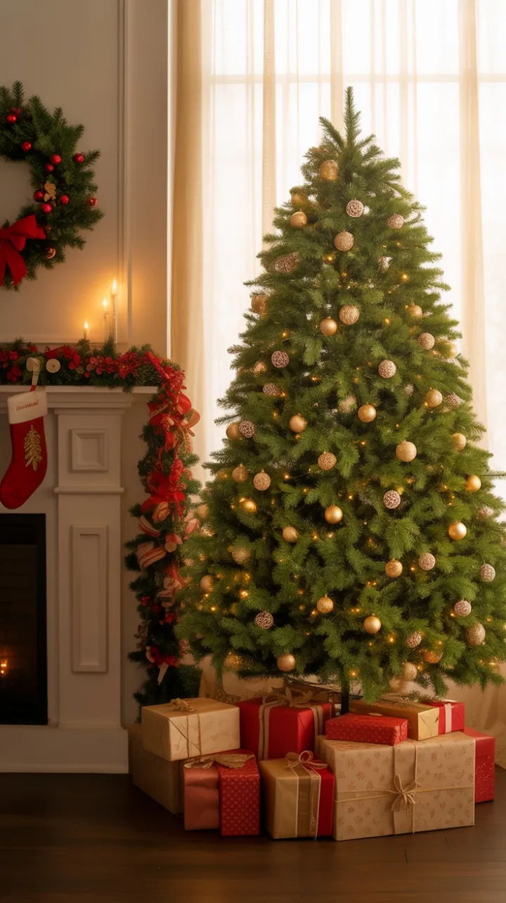 Cozy Hearth and the Golden Glow of Christmas