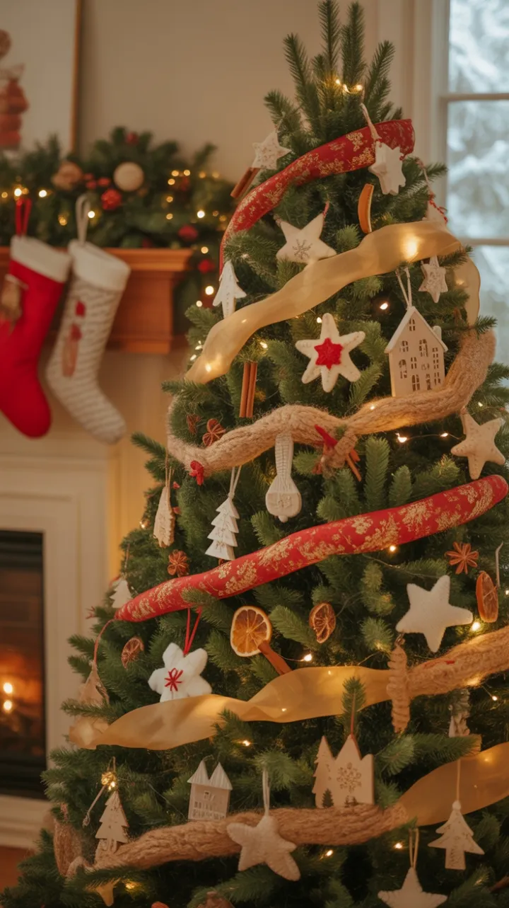 Warm Glow and Handmade Joy on a Cozy Christmas Tree