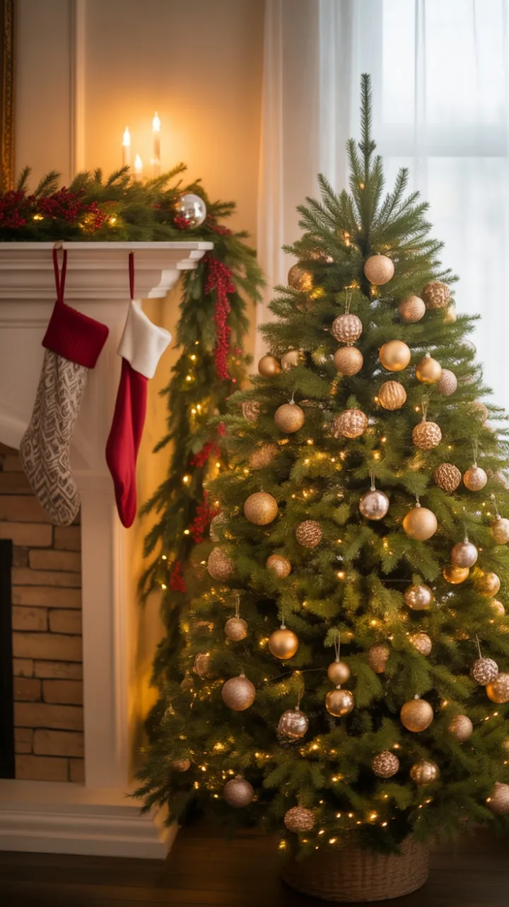 Cozy Christmas Glow by the Hearth
