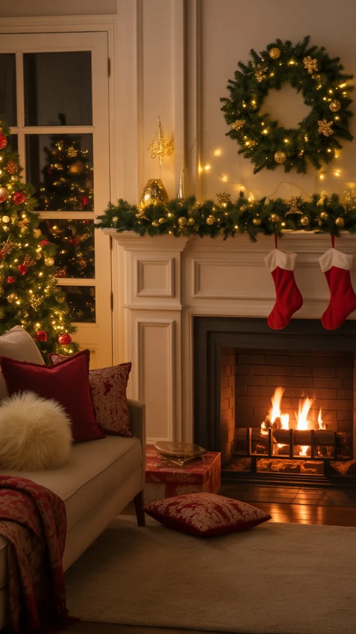 Crackling Hearth and Twinkling Holiday Joy