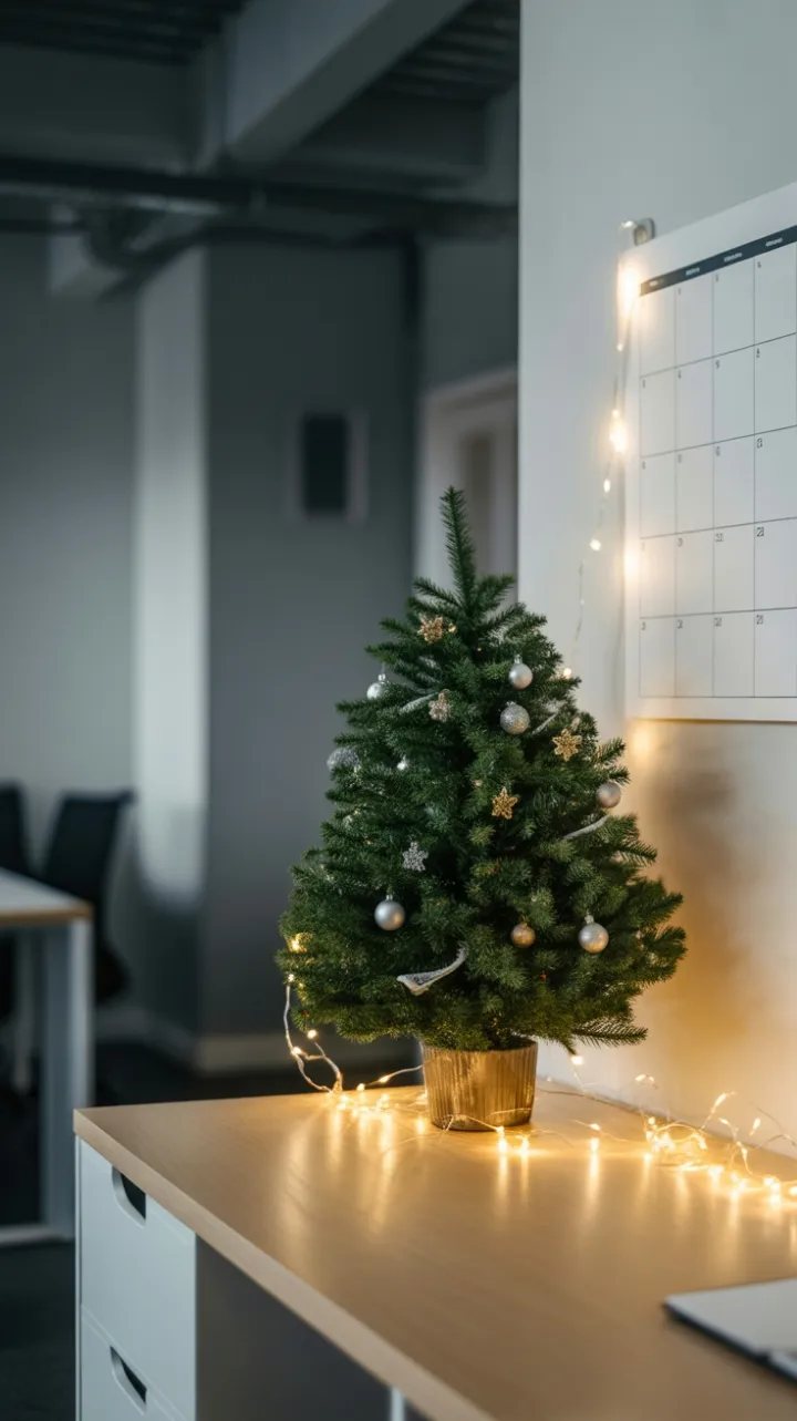 Quiet Christmas on a Minimalist Desk