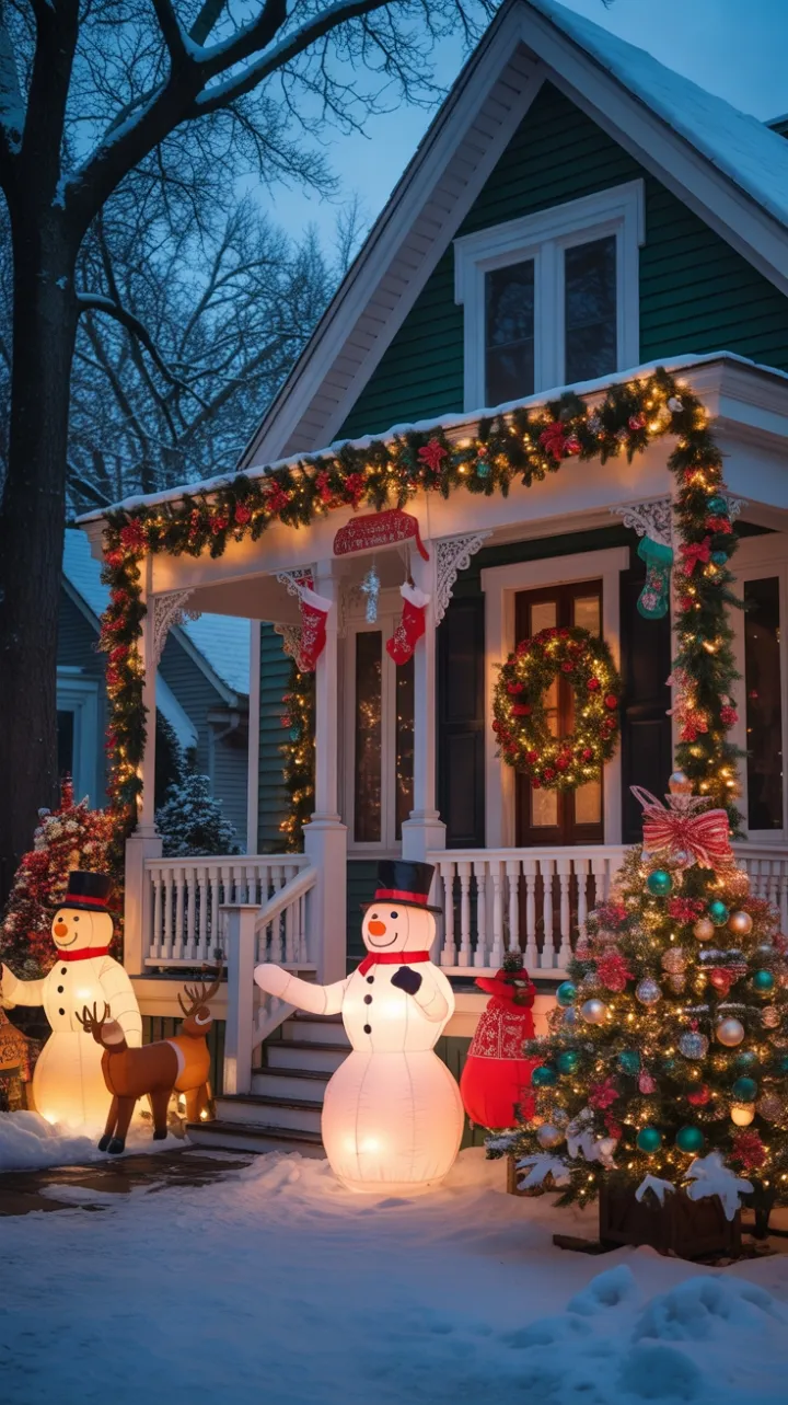 Twilight at the Victorian Christmas Cottage