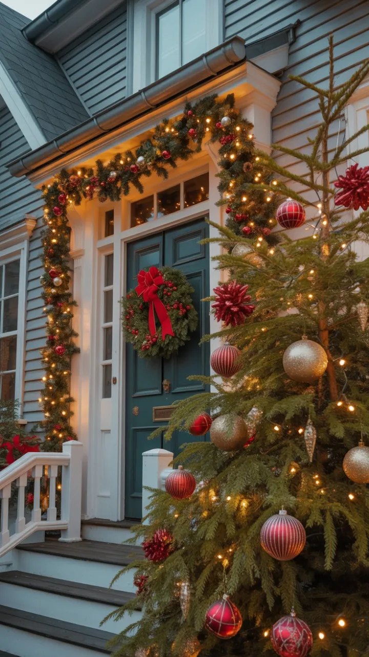 Victorian Home Dressed in Warm Holiday Lights