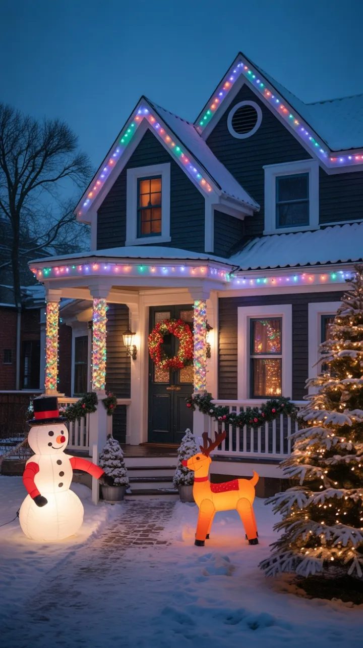 Victorian Home Transformed into a Twinkling Christmas Wonderland