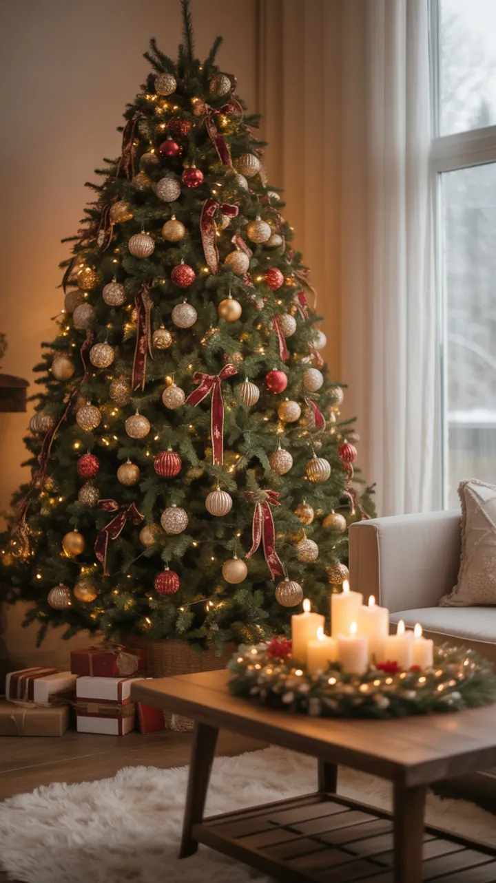 Fireside Christmas with Velvet Ribbons and Snowy Evenings
