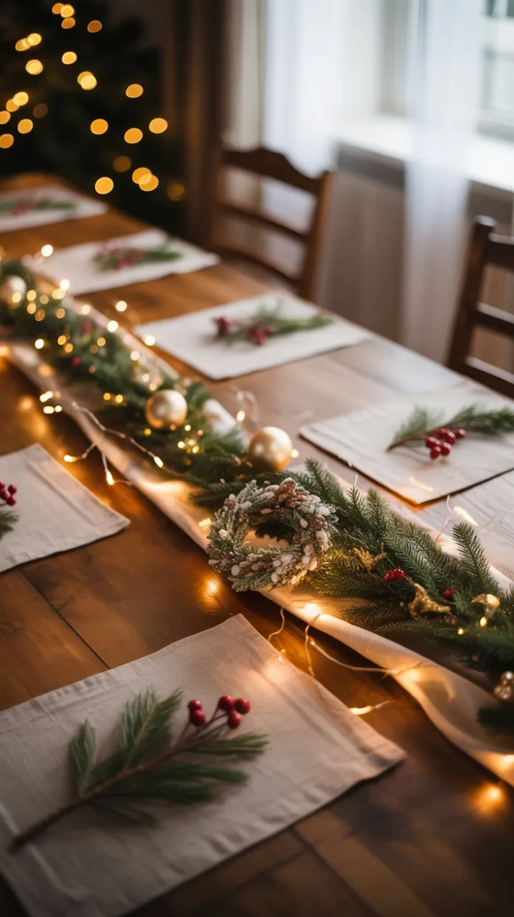 Warm Glow of a Handmade Christmas Table