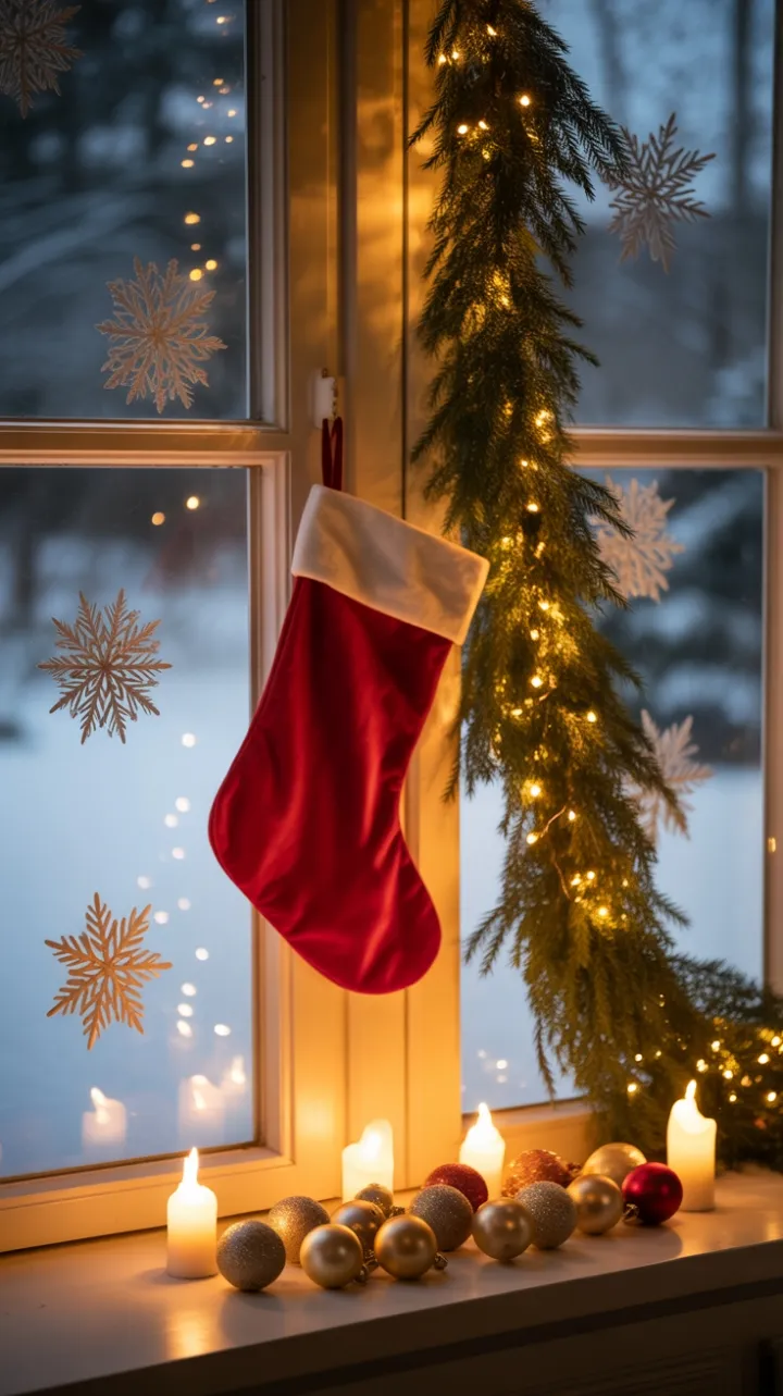 Candlelit Window of Christmas Magic
