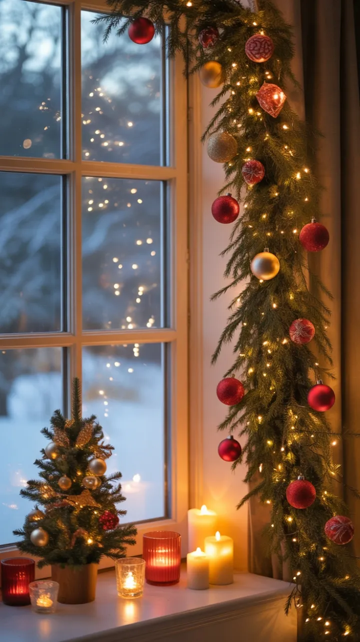 Twinkling Window of Christmas Warmth