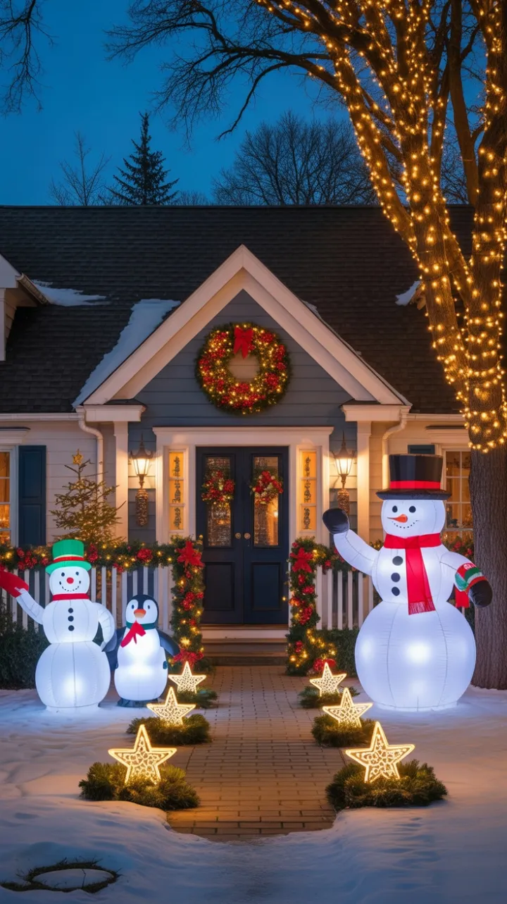 Snowmen and Starry Nights in a Cozy Christmas Wonderland