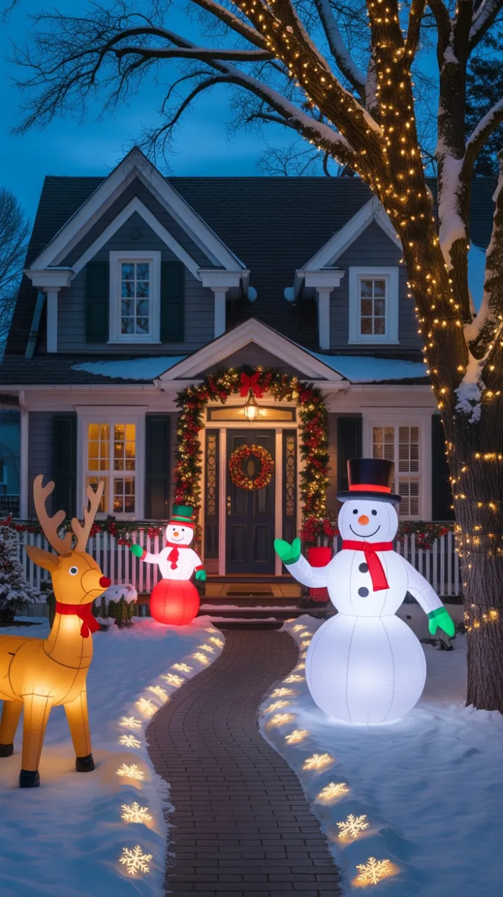 Twinkling Winter Wonderland at a Charming Suburban Home