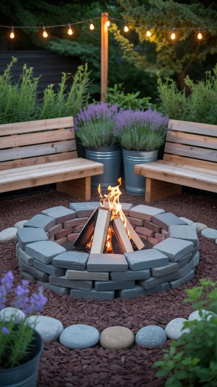 Lavender and Firelight in a Stone Circle Sanctuary