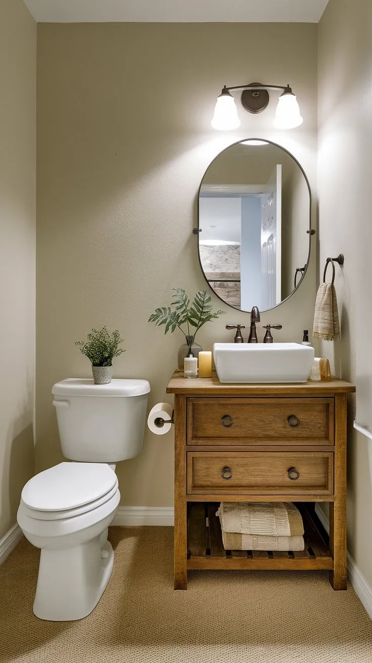 This small powder room proves that even a downstairs toilet can be stylish and functional. Small bathroom ideas don't have to compromise on charm.