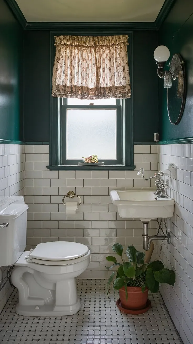 Maximize charm in your small downstairs toilet. This tiny powder room showcases how a small half bathroom can be both functional and aesthetically pleasing, brimming with small downstairs toilet design inspiration.