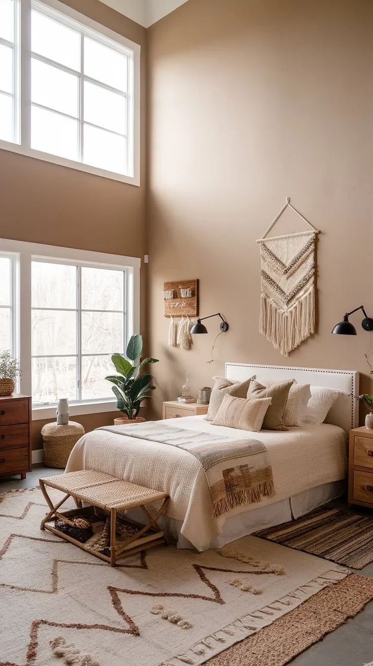 Create a cozy bedroom oasis with earthy design elements and boho decor that brings warmth and style to your bedroom remodel.