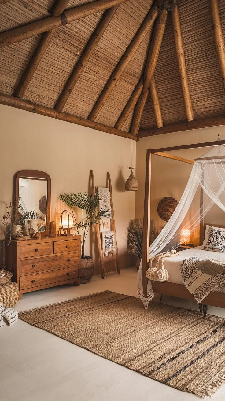 Revitalize your space with a cozy earthy bedroom that blends boho style and natural decor for the perfect bedroom refresh.