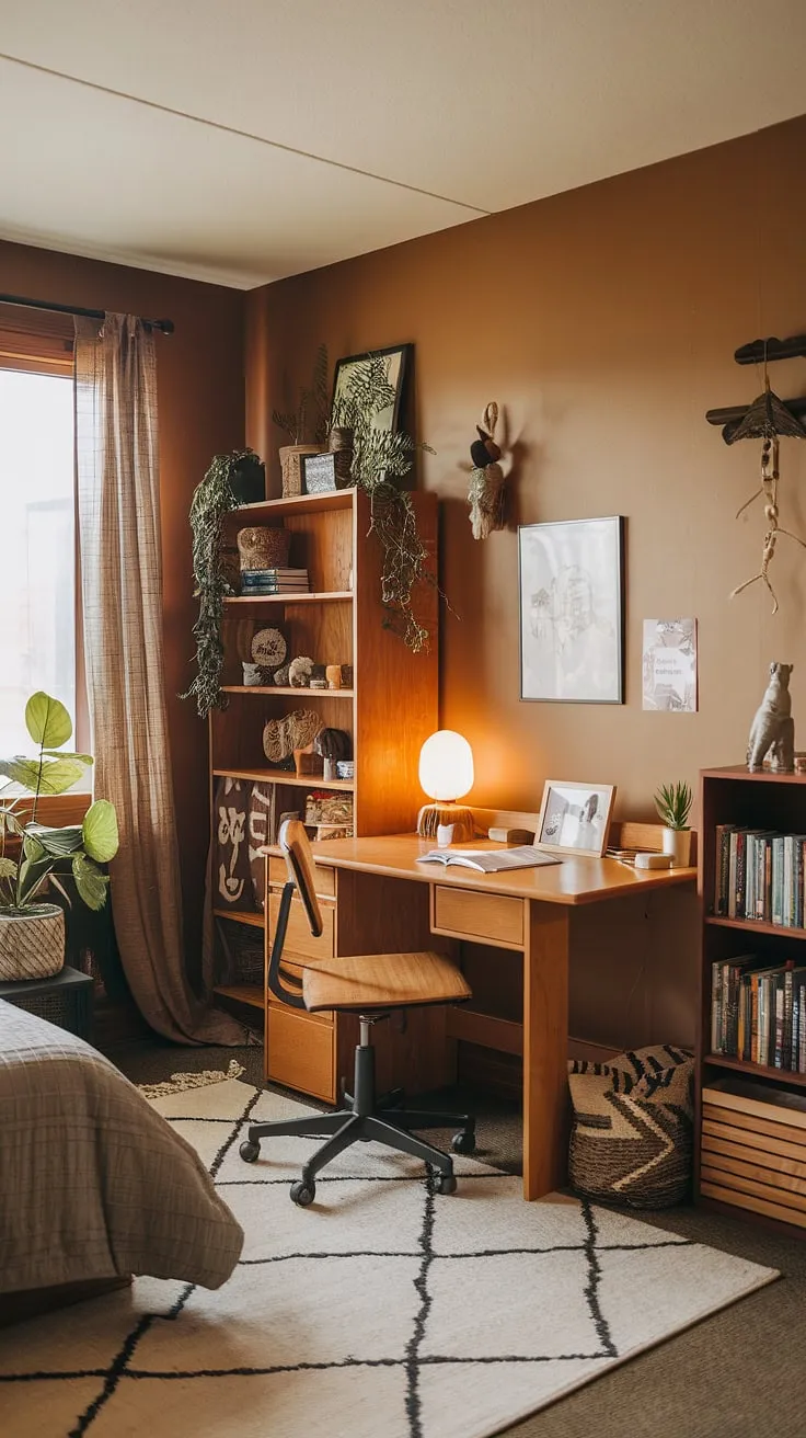 Transform your space with earthy dorm room decor that enhances cozy bedroom vibes through warm hues, plants, and personal touches for a stylish room redesign.