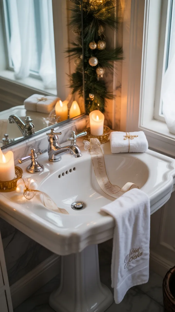 Gilded Serenity in a Luxurious Winter Bath