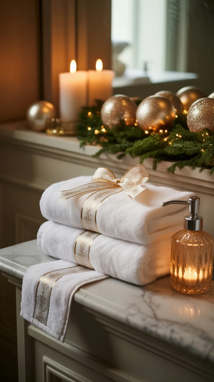 Candlelit Gilded Bath of Holiday Calm