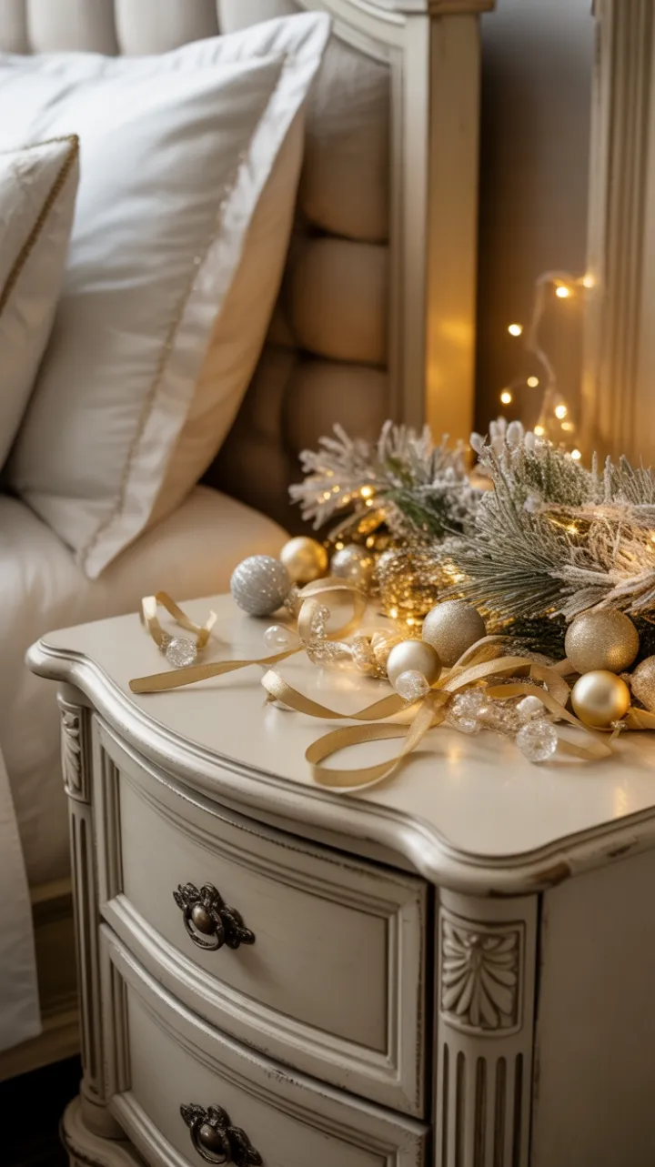 Gilded Tranquility – Elegant Christmas Nightstand