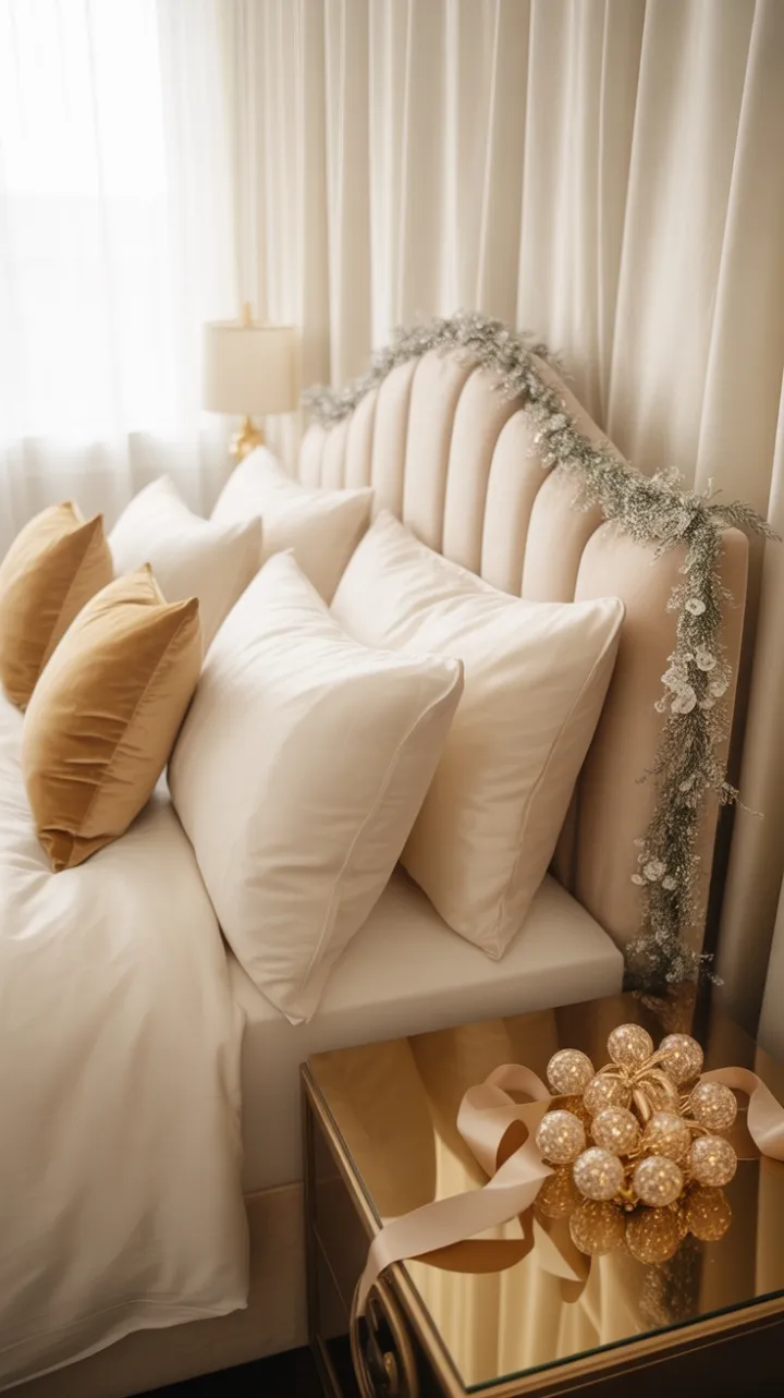Gilded Serenity in White Linen and Crystal