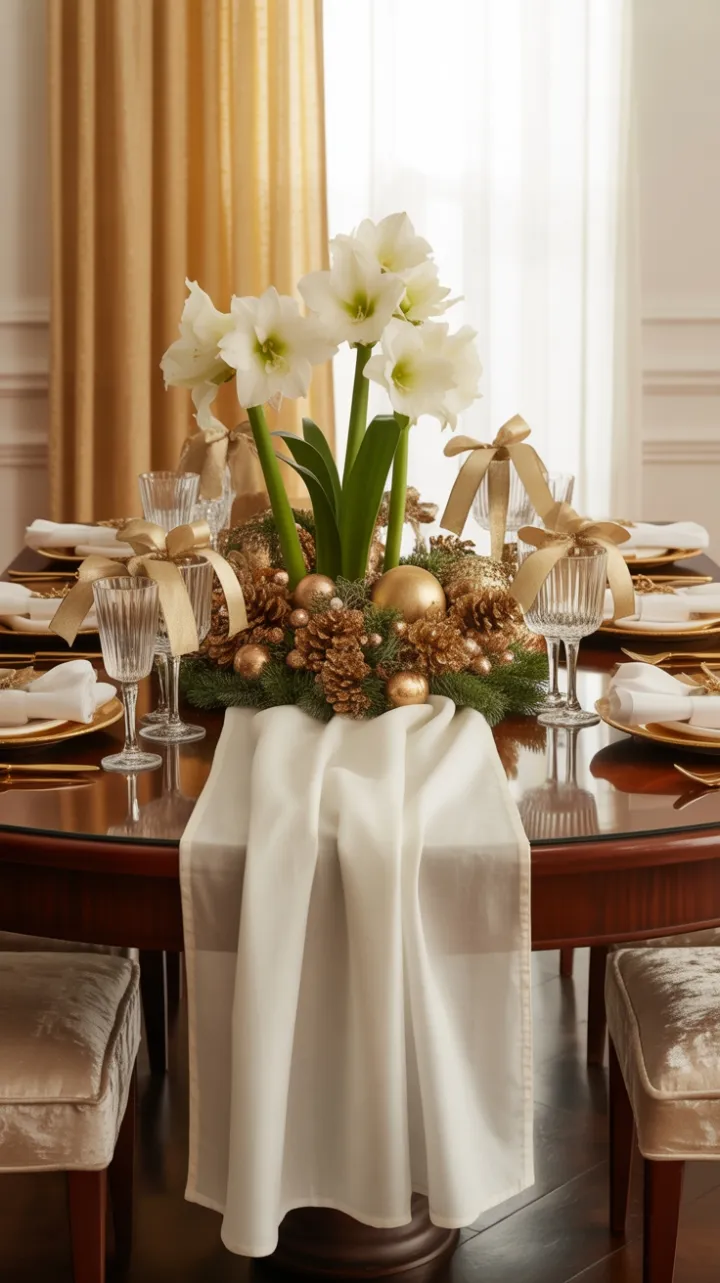 Gilded Christmas Table of Ivory and Gold