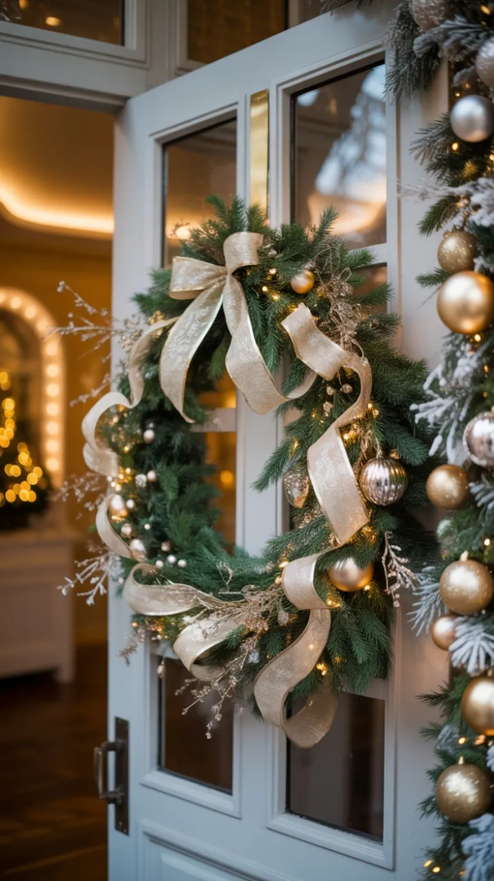 Shimmering Gold and Velvet Holiday Welcome