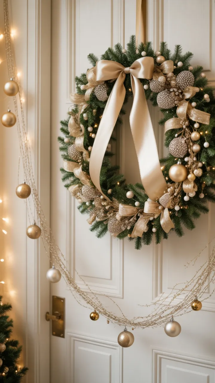 Gilded White and Gold Holiday Welcome